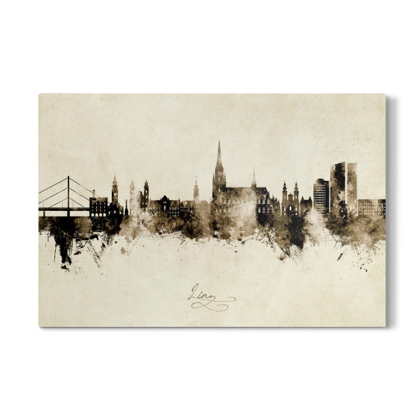 Galerie-Print "Linz Austria Skyline Sepia" 30x20 cm artboxONE