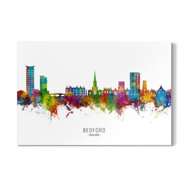 Galerie-Print "Bedford England Skyline txt" 30x20 cm artboxONE