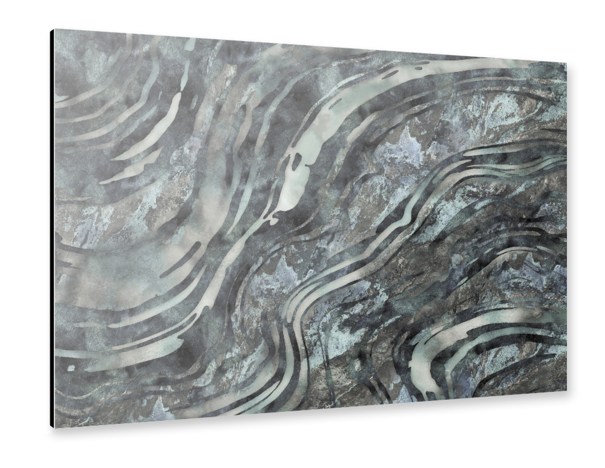 Alu-Dibond "Teal Gemstone Marble Mix" 30x20 cm artboxONE