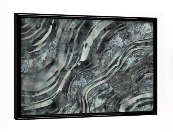 Poster mit schwarzem Rahmen "Teal Gemstone Marble Mix" artboxONE - Abstrakt,Marmor