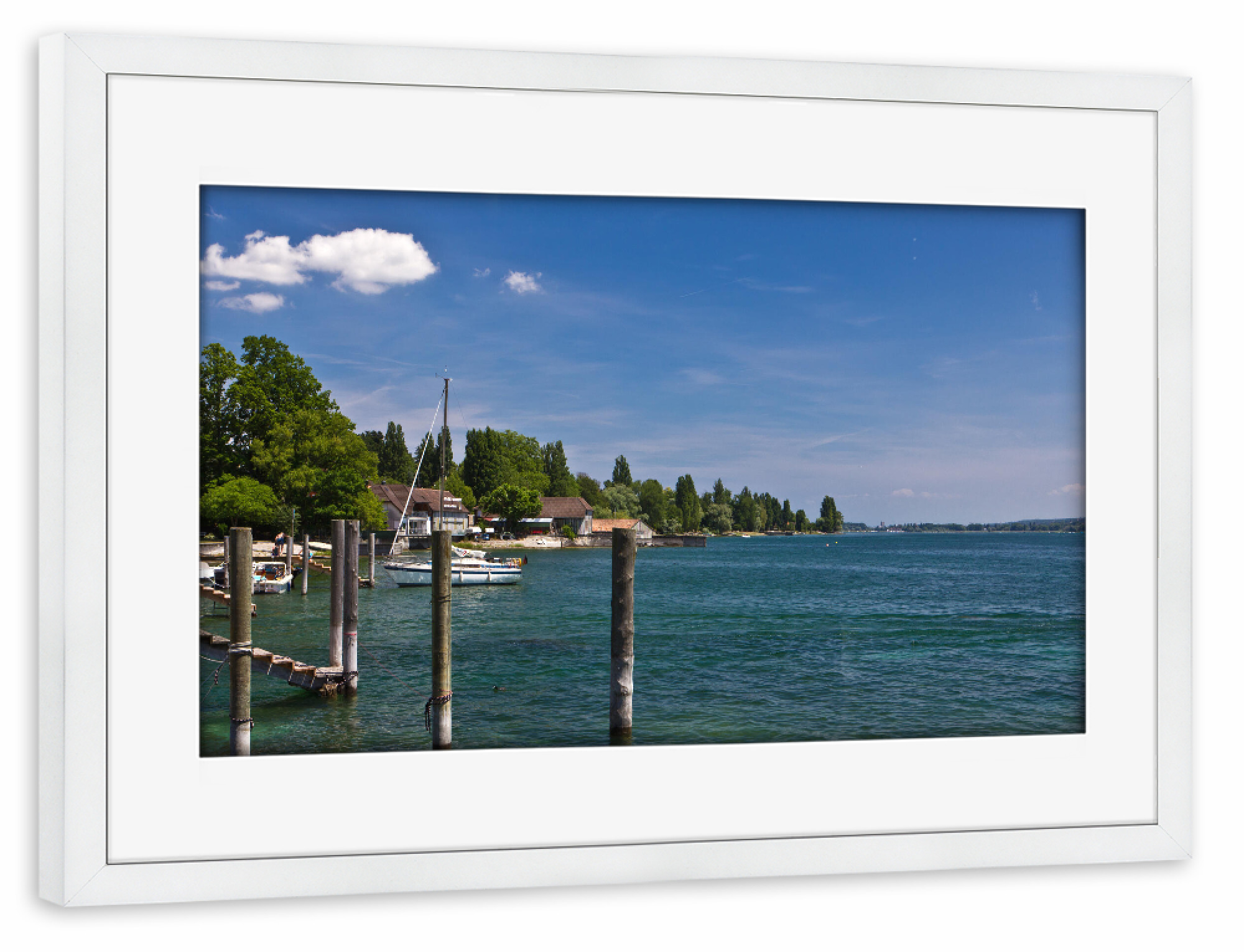 Poster mit Rahmen weiß "Sommer am Bodensee" artboxONE - Natur,Reise