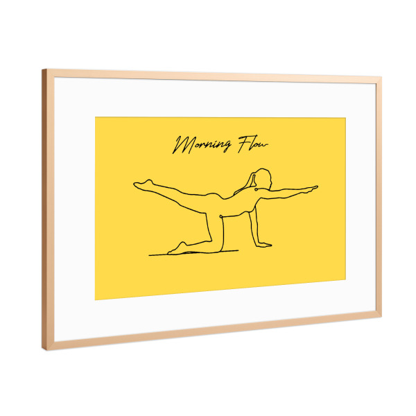 Poster mit Rahmen Kupfer "Morning Flow" artboxONE - Sport