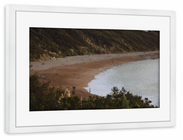 Poster mit Rahmen weiß "Bucht Ausblick" artboxONE - Städte,Natur,Reise,Reise / Strand und Meer