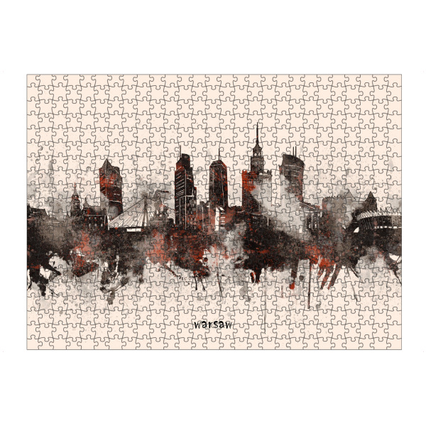 artboxONE Puzzle "Warsaw skyline artistic beige" artboxONE - Städte,Reise,Architektur