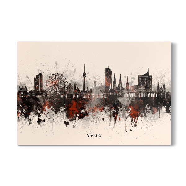 Galerie-Print "Vienna skyline artistic beige" 30x20 cm artboxONE