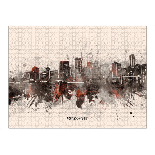 Puzzle Ravensburger "Vancouver skyline artistic beige" artboxONE - Städte,Reise,Architektur