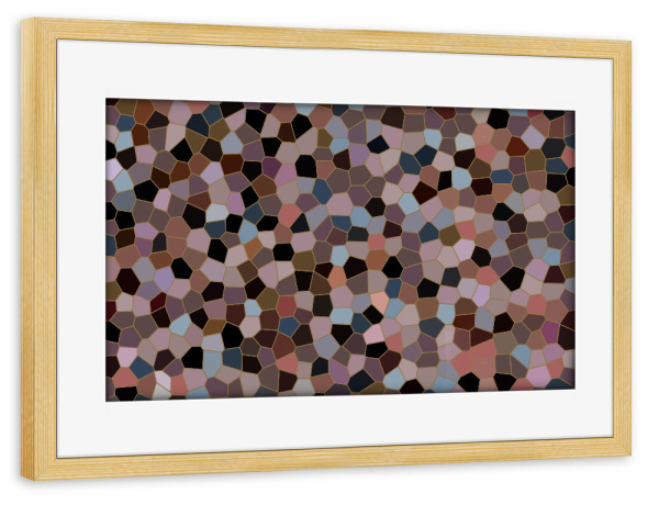 Poster mit Rahmen kiefer "Mosaik Golden Twenties" artboxONE - Abstrakt,Geometrie,Reise / Afrika,Fashion