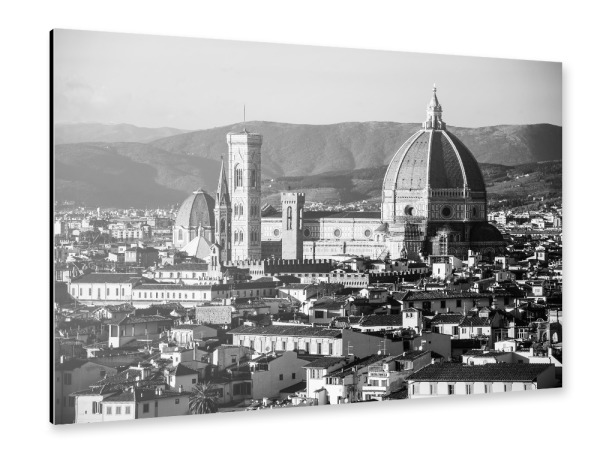 Alu-Dibond "Florence in B&W c" 30x20 cm artboxONE