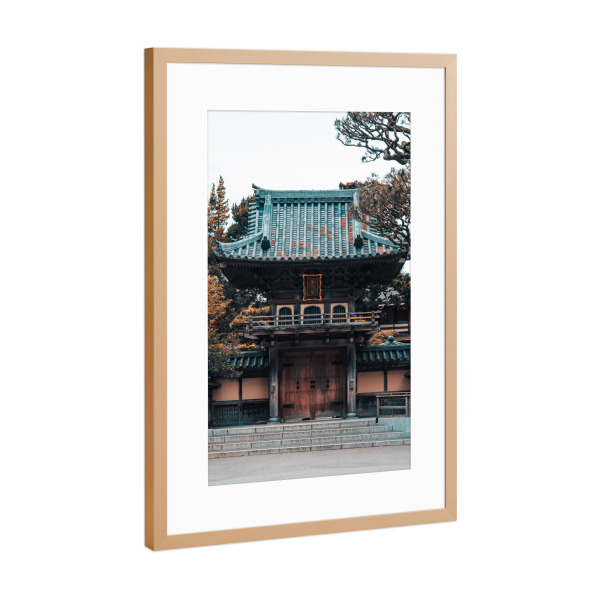 Poster mit Rahmen Kupfer "Japanischer Garten San Francisco" artboxONE - Städte,Reise,Städte / San Francisco