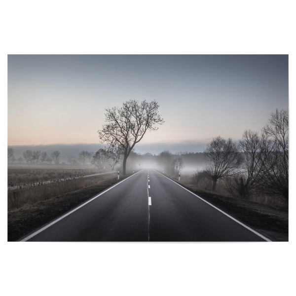 Poster "Misty Road" artboxONE - Natur,Reise