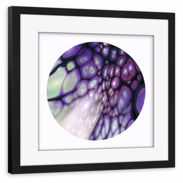 Poster mit Rahmen schwarz "Lila the Wing - Kunst" artboxONE - Abstrakt