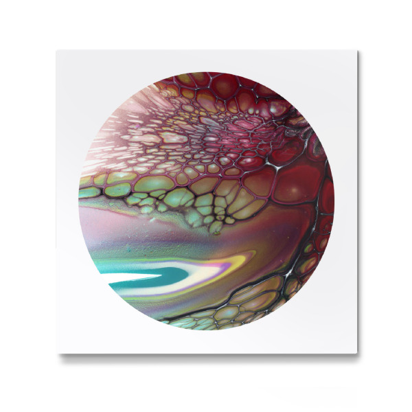 Galerie-Print "Dark Red and Green - Cells" 30x30 cm artboxONE
