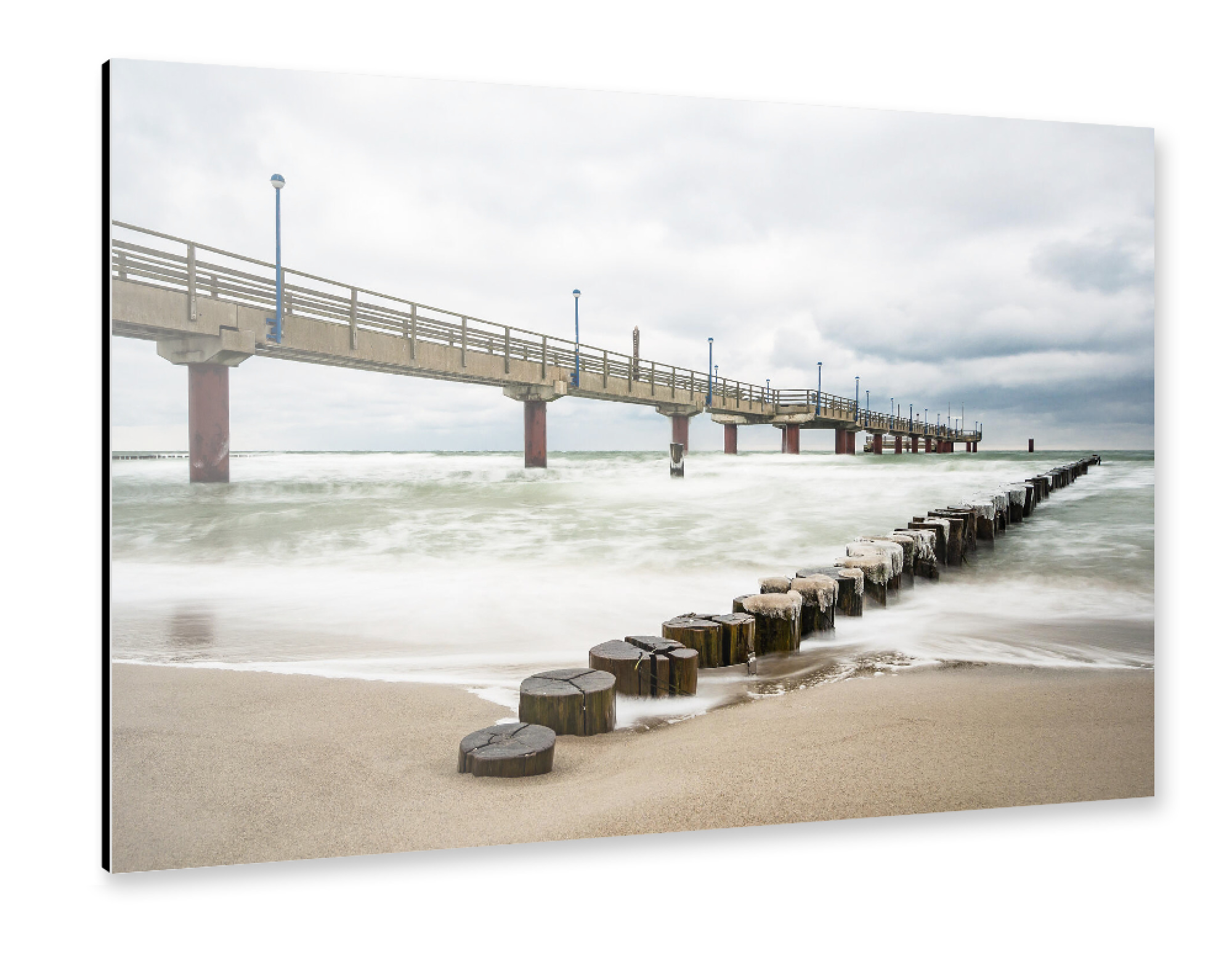 Alu-Dibond "Zingst Seebrücke und Buhne" 75x50 cm artboxONE