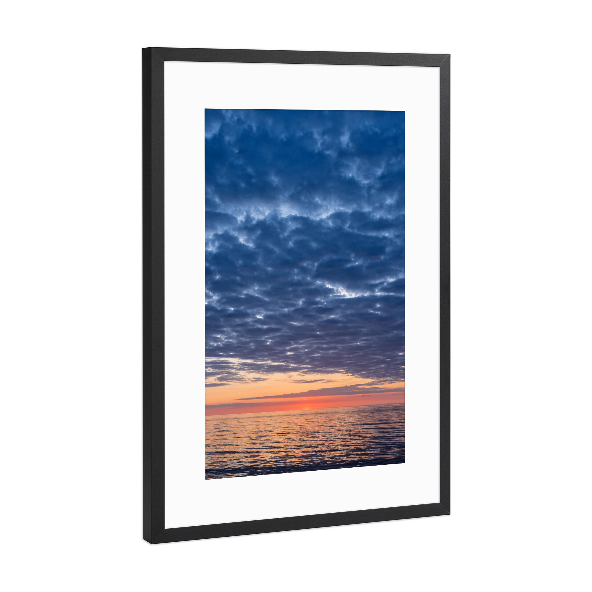 Poster mit Rahmen Schwarz (Metallic) "Ostsee am Abend" artboxONE - Natur,Reise,Reise / Strand und Meer