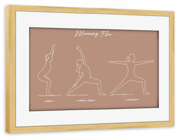 Poster mit Rahmen kiefer "Yoga Good Morning Flow" artboxONE - Menschen,Sport