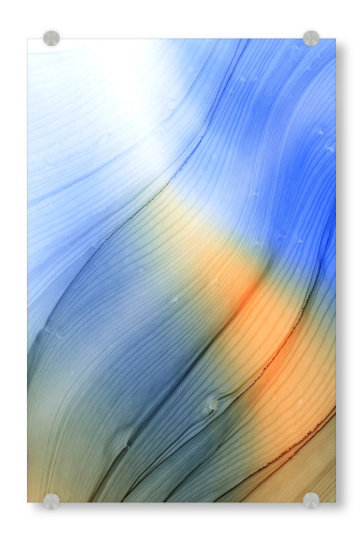 Acrylglasbild "Orange Light" artboxONE - Abstrakt