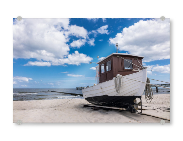 Acrylglasbild "Fischerboot in Koserow" artboxONE - Natur,Reise,Reise / Strand und Meer