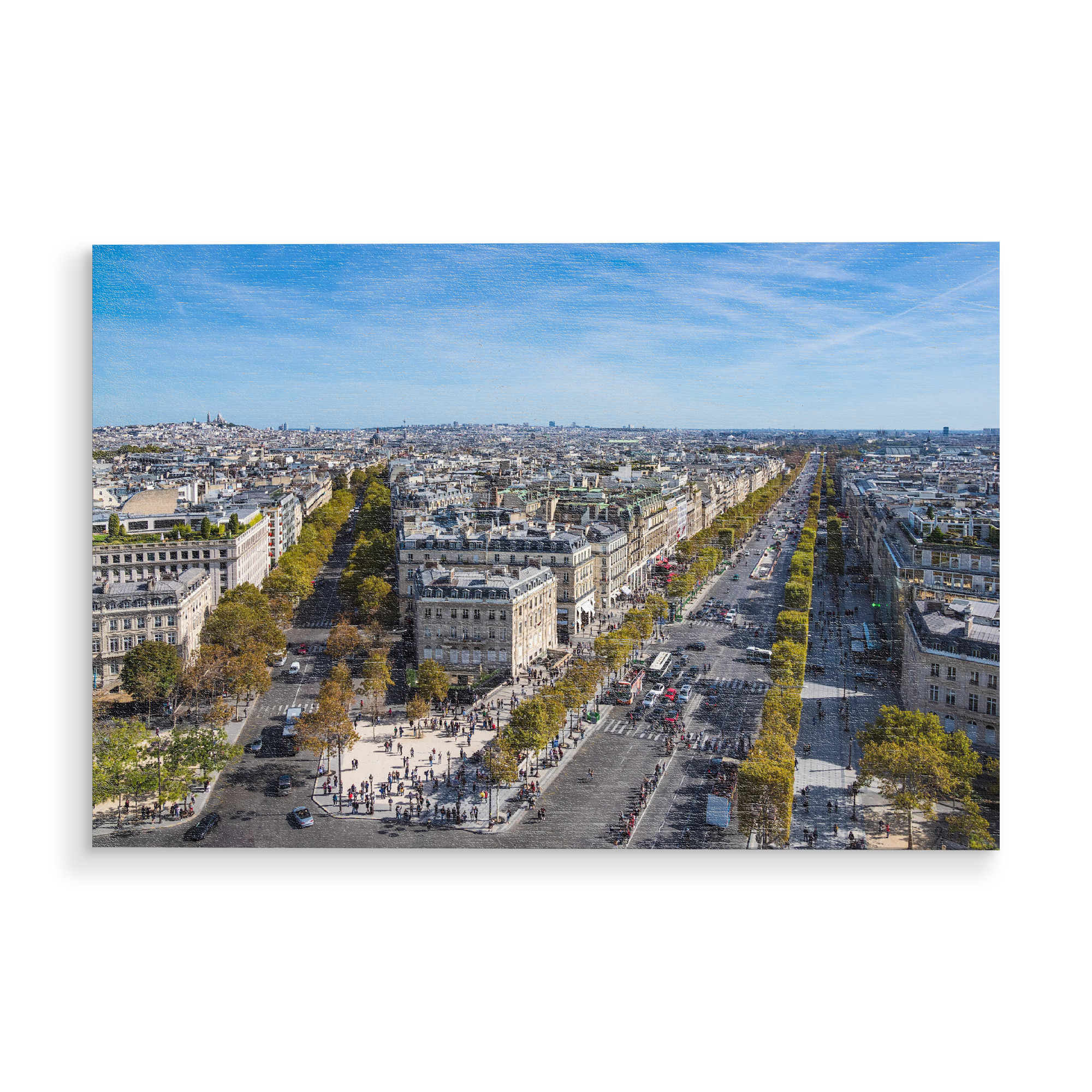 Holzbild "Blick auf Paris" artboxONE - Reise,Architektur,Städte / Paris