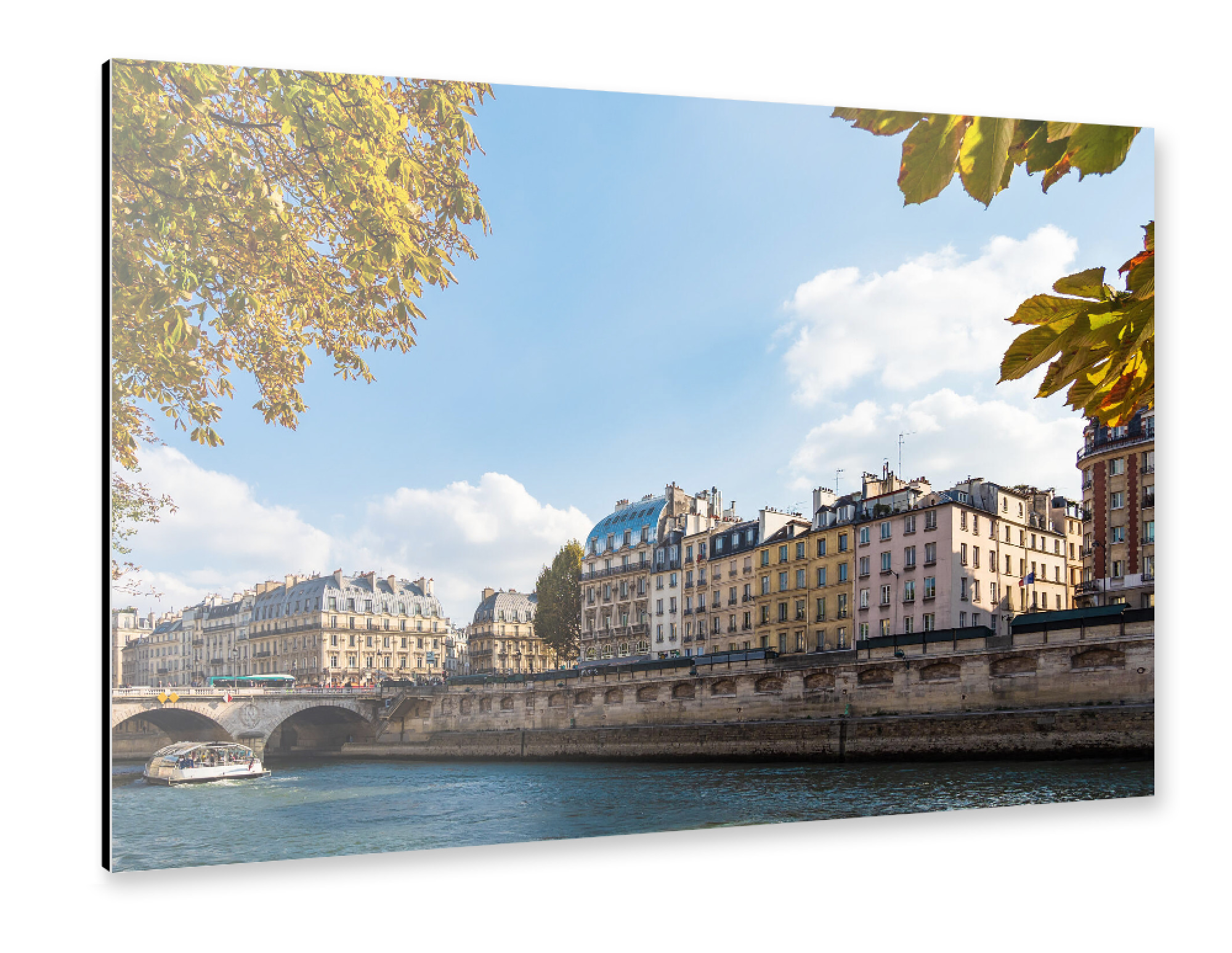 Alu-Dibond "Gebäude an der Seine in Paris" 75x50 cm artboxONE