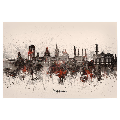 Hannover skyline artistic beige