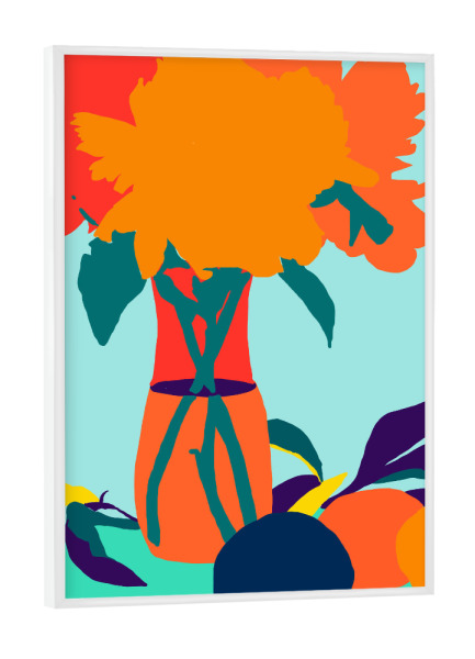 Poster mit weißem Rahmen "The Greed For Fruit Misses" artboxONE - Floral,Abstrakt