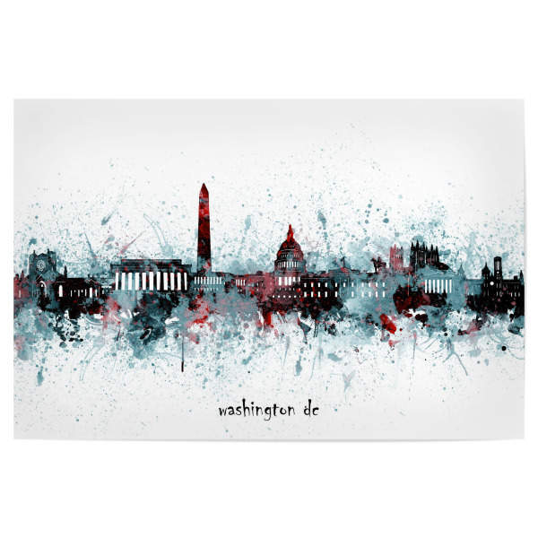 Poster 30x20 cm "Washington dc skyline grey" artboxONE - Städte,Reise,Architektur,Städte / Washington