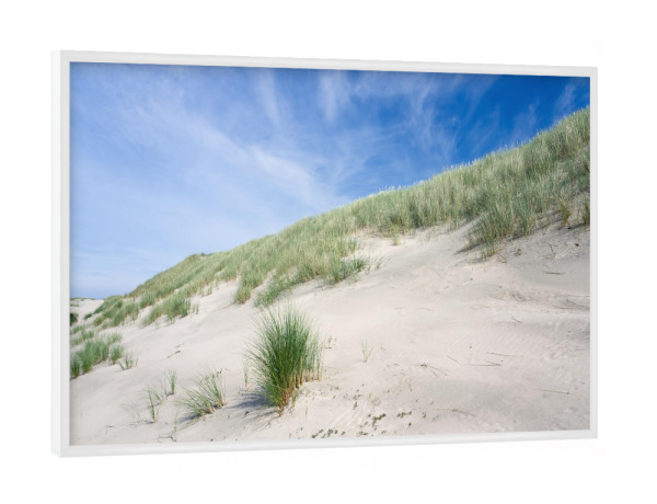 Poster mit weißem Rahmen "Sommer in den Dünen" artboxONE - Natur,Reise / Strand und Meer