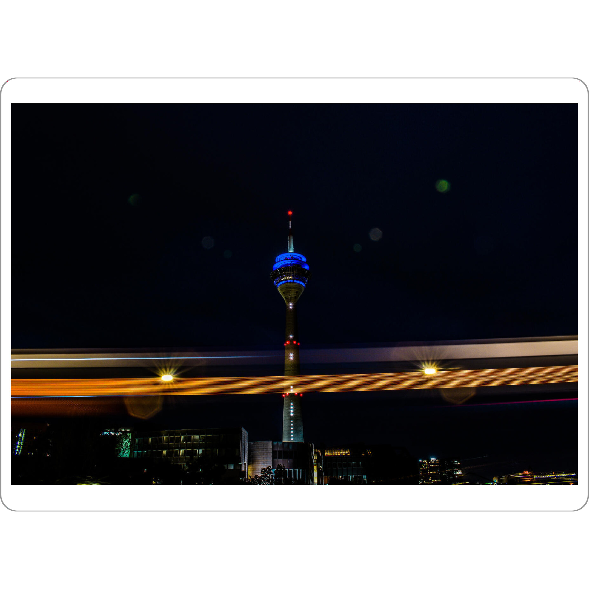 Tischset "Stadtlichter am Rheinturm" artboxONE - Architektur,Automobile,Städte / Düsseldorf
