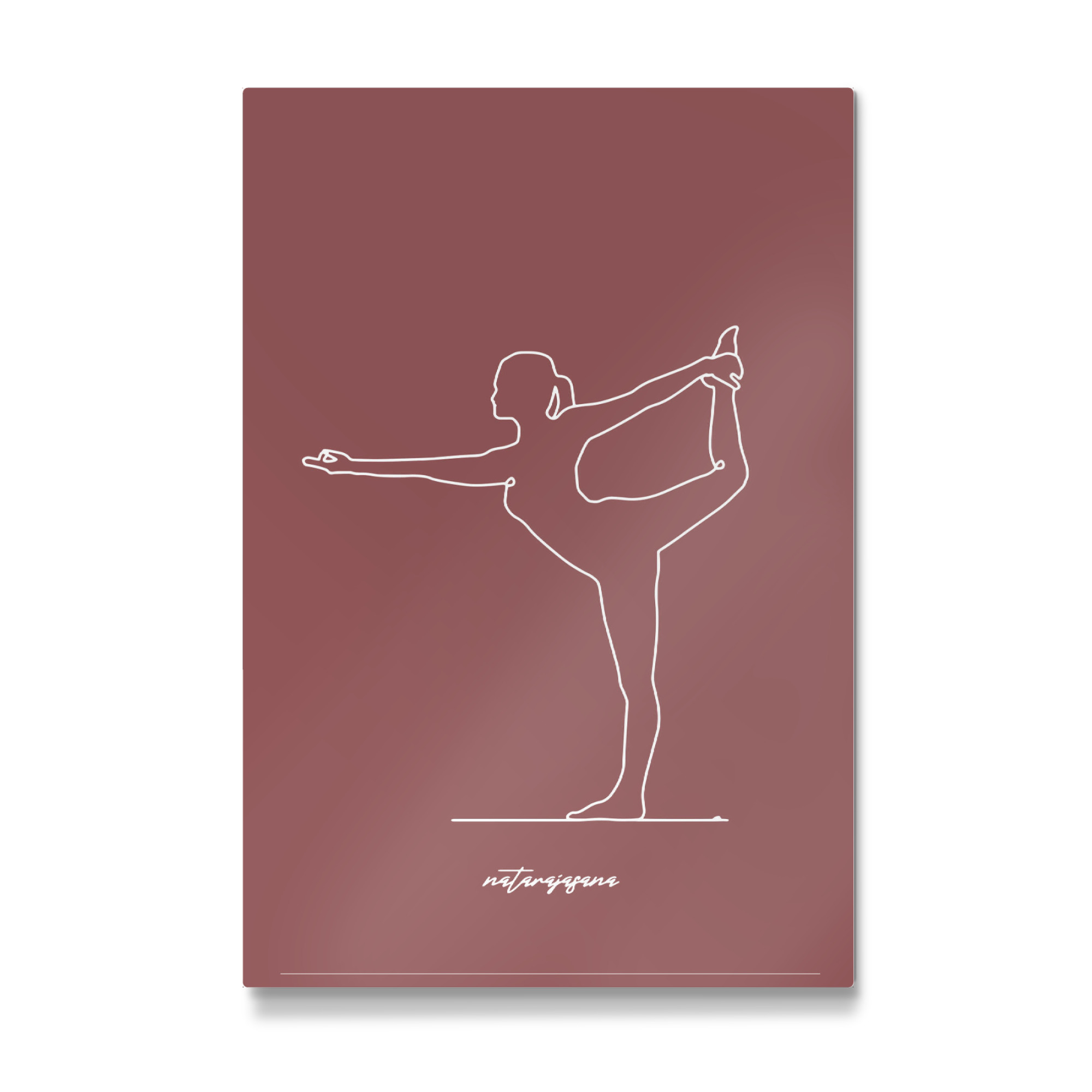 Galerie-Print "Yoga Natarajasana rot one line" 75x50 cm artboxONE