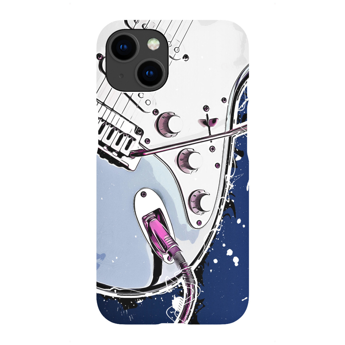 "White and blue gitar"für iPhone - Premium-Case Handyhülle artboxONE