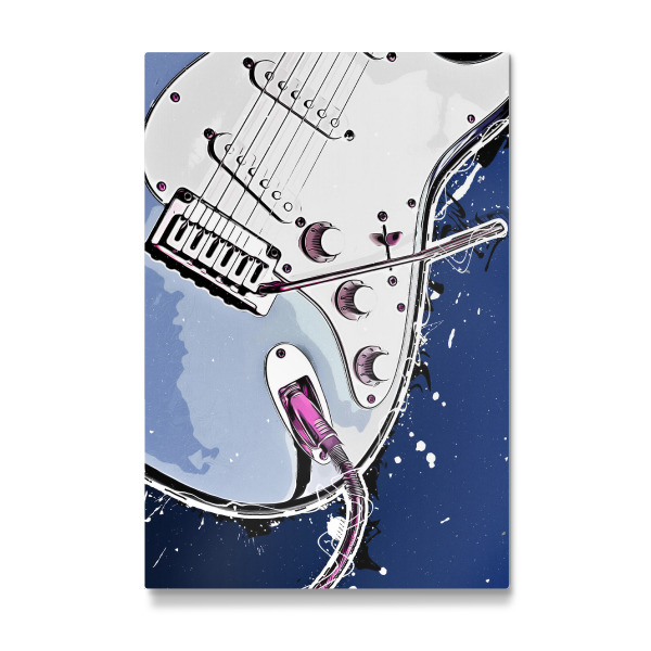 Galerie-Print "White and blue gitar" 30x20 cm artboxONE
