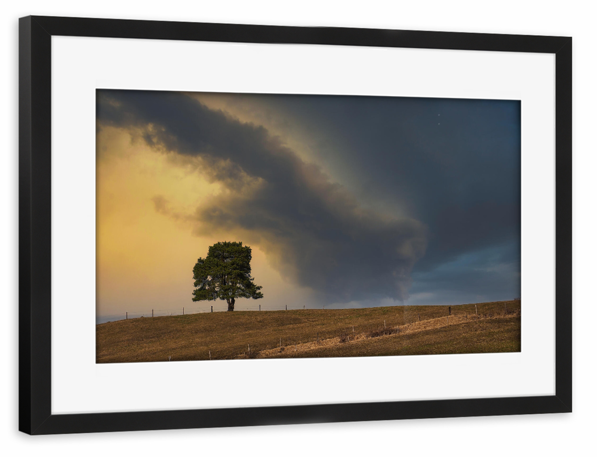 Poster mit Rahmen schwarz "Die Ruhe vor dem Sturm" artboxONE - Natur