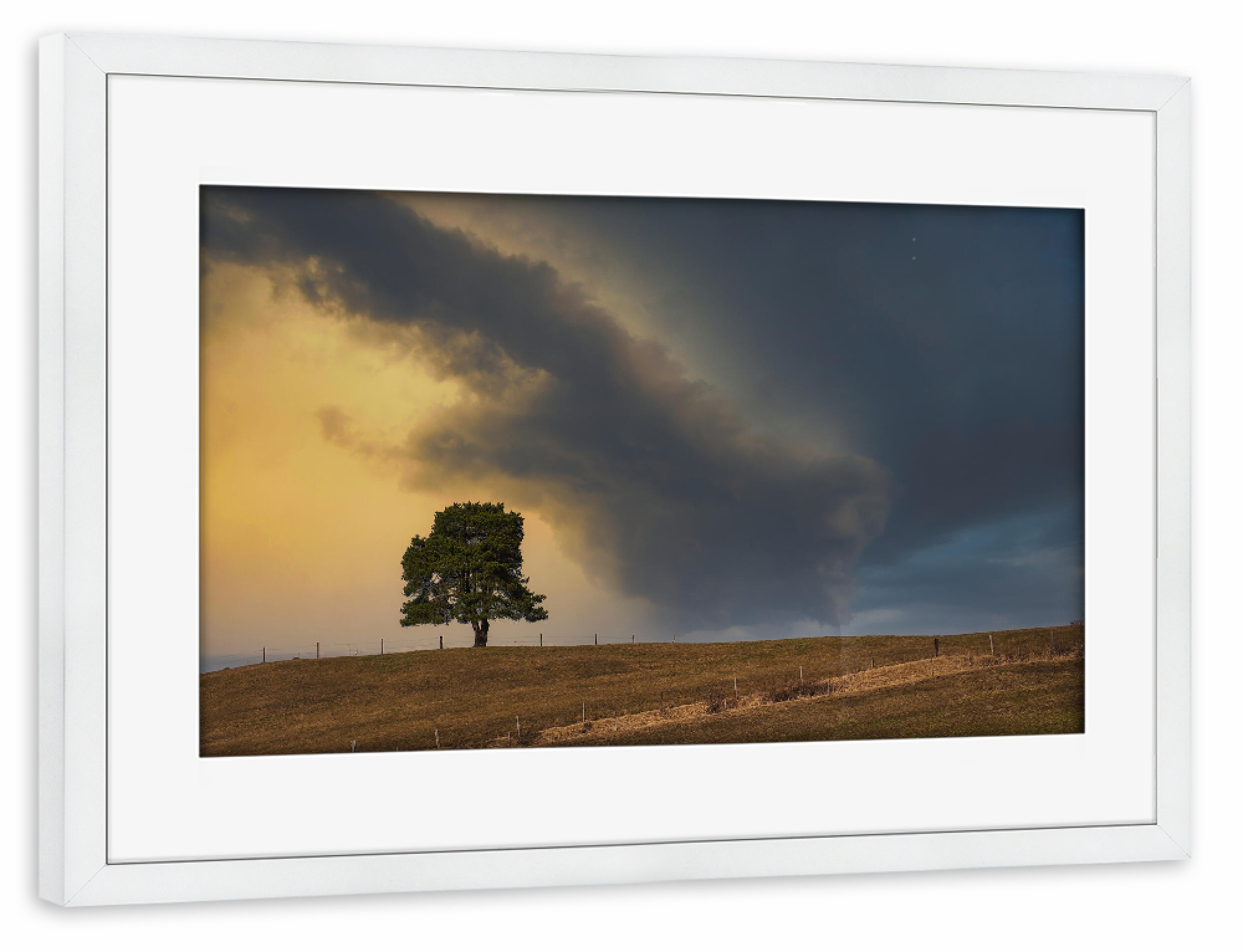 Poster mit Rahmen weiß "Die Ruhe vor dem Sturm" artboxONE - Natur