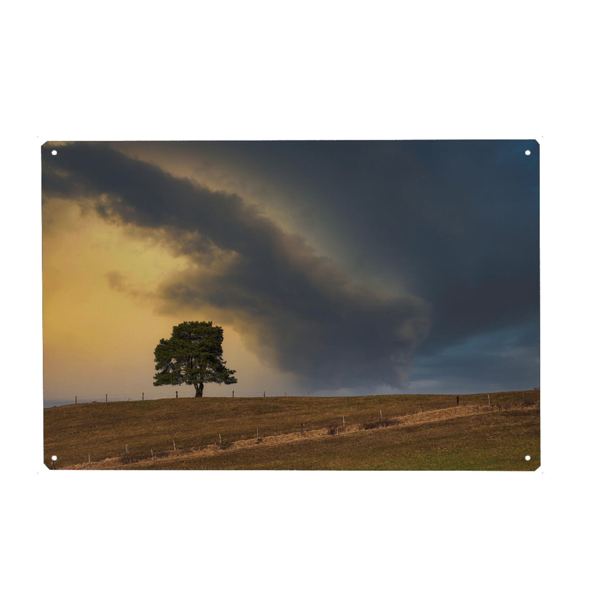 Metall Poster "Die Ruhe vor dem Sturm" artboxONE - Natur