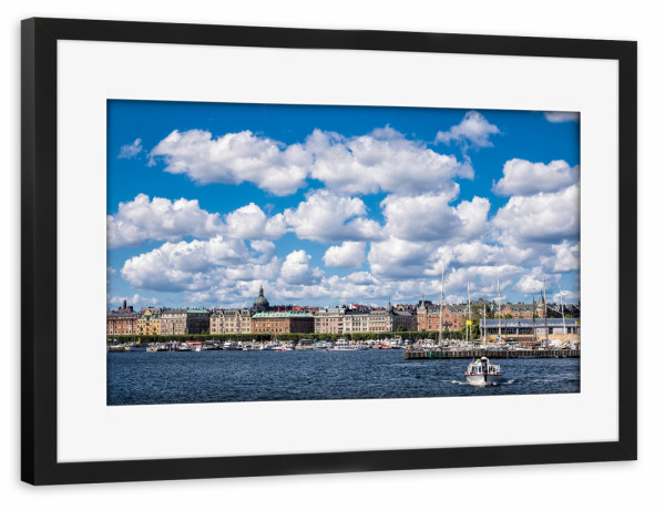 Poster mit Rahmen schwarz "Stockholm in Schweden" artboxONE - Architektur,Reise / Länder,Städte / Stockholm