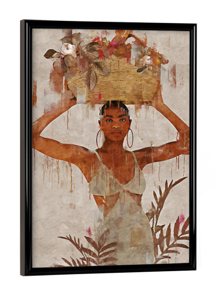 Poster mit schwarzem Rahmen "Dune Woman D" artboxONE - Menschen - Woman,Femenine,Nature,Frau,Girl,Beauty,Natur