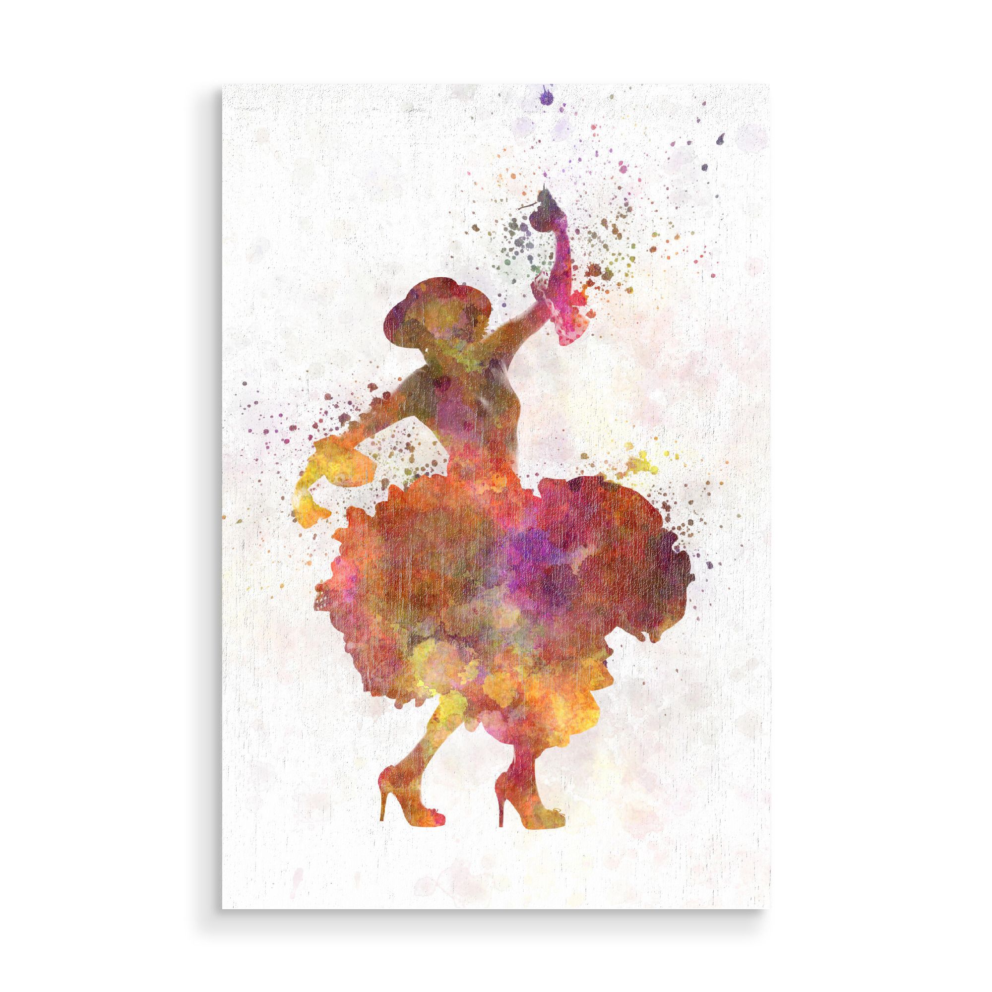 Holzbild "Spanish flamenco dance" artboxONE - Menschen,Musik