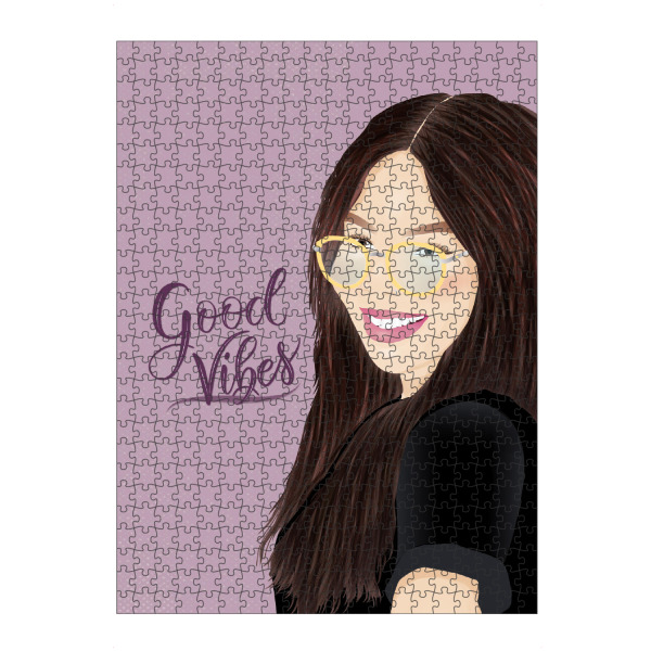 artboxONE Puzzle "Good Vibes mit einem Lächeln" artboxONE - Typografie,Menschen