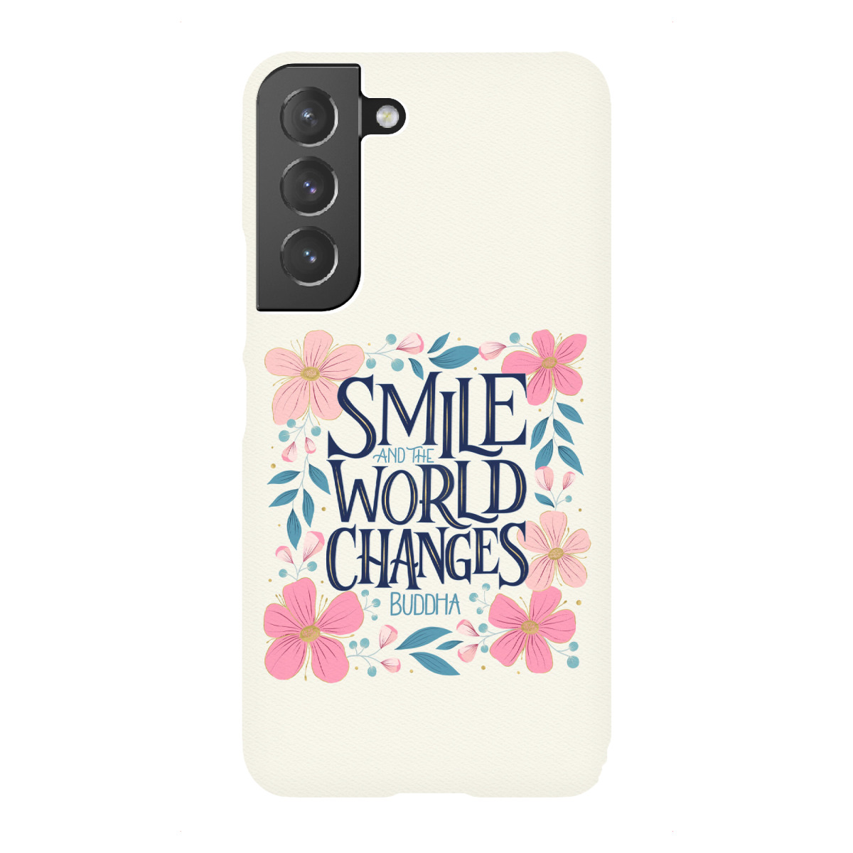 Samsung Galaxy "Smile. Motivational quote" Premium-Case Handyhülle artboxONE