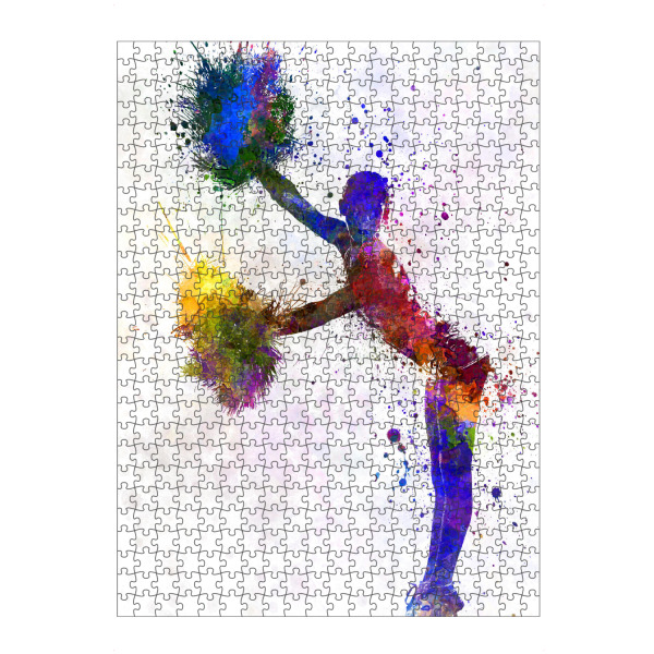 artboxONE Puzzle "Young cheerleader in watercolor" artboxONE - Menschen,Sport