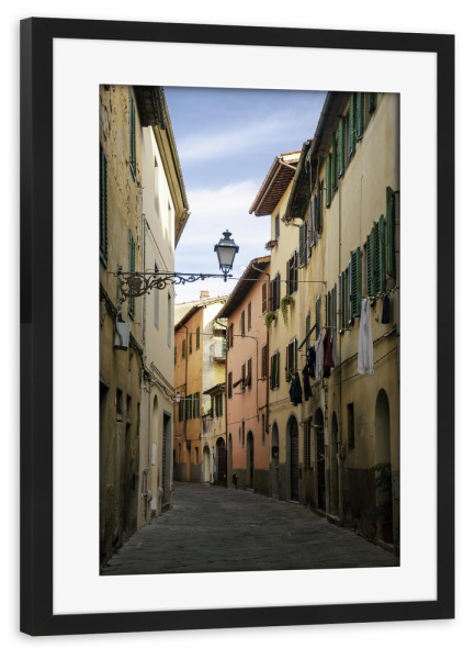 Poster mit Rahmen schwarz "Tuscany Streets" artboxONE - Städte,Reise,Architektur