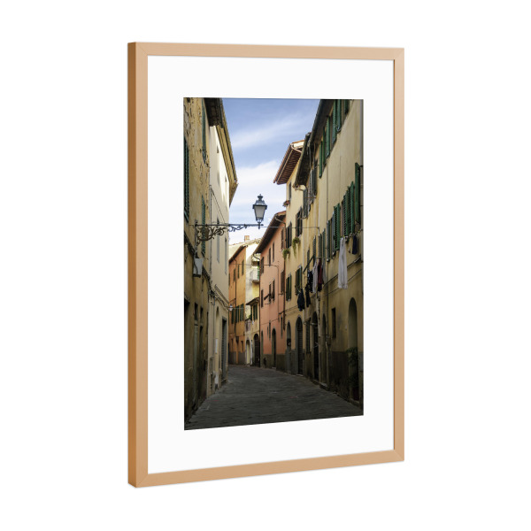 Poster mit Rahmen Kupfer "Tuscany Streets" artboxONE - Städte,Reise,Architektur