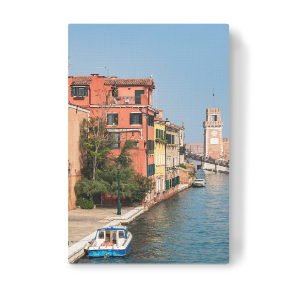 Leinwandbild "Boote, Kanal und Gebäude" artboxONE - Reise,Architektur,Städte / Venedig,Reise / Länder
