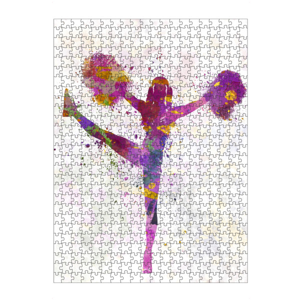 artboxONE Puzzle "Young cheerleader in watercolor-e" artboxONE - Sport