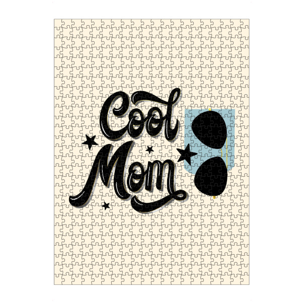 artboxONE Puzzle "Cool Mom. Hand Lettering" artboxONE - Typografie,Liebe,Für Mama,Lustig