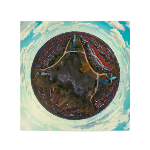 Poster 20x20 cm "Hamburg-Neuallermöhe - low" artboxONE - Städte,Städte / Hamburg,Reise,Architektur,Reise / Länder