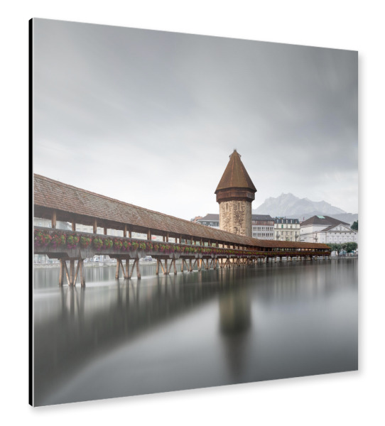 Alu-Dibond "Kapellbrücke | Luzern" 30x30 cm artboxONE