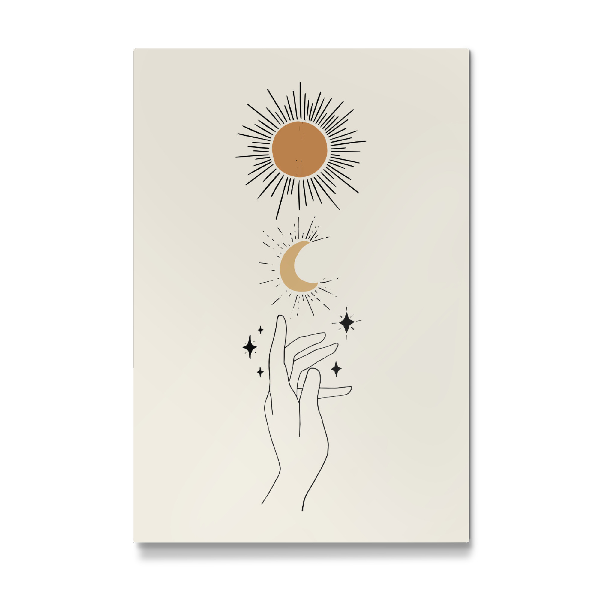 Galerie-Print "Hand Pointing Up Sun Moon" 75x50 cm artboxONE