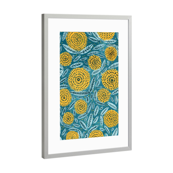 Poster mit Rahmen Silber "Anna Iavnir - Sonnenblumen" artboxONE - Natur,Floral