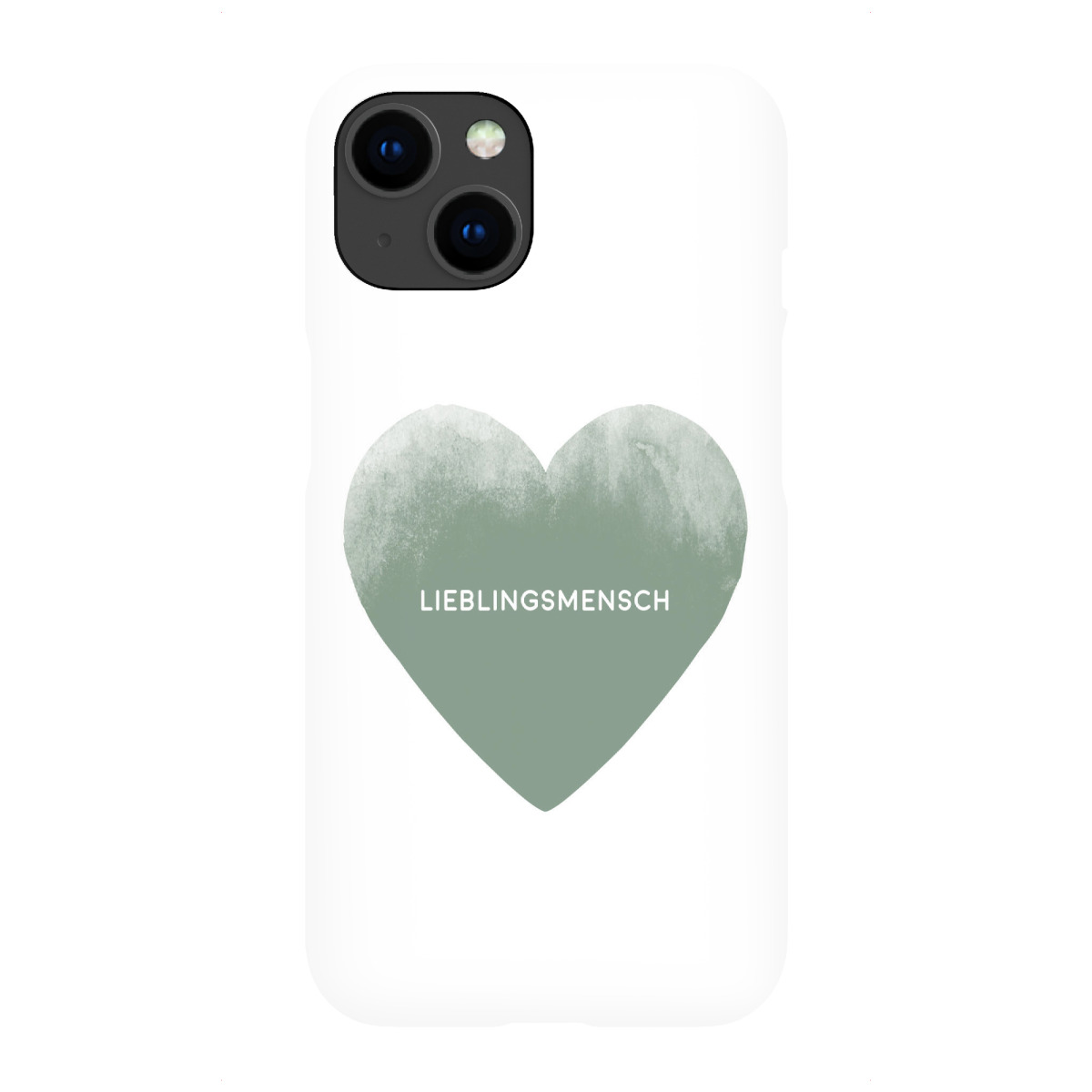 iPhone "Lieblingsmensch mit Herz I Grün" Premium-Case Handyhülle artboxONE